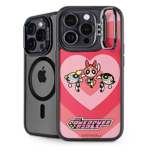 Cartoon Network Powerpuff Girls Hearts iPhone 15 Pro Max Kickstand Case